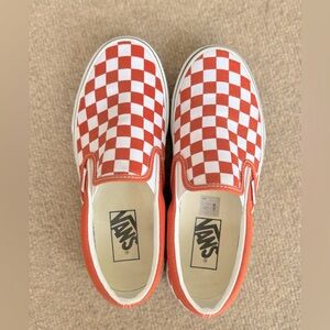 Vans checkerboard. Burnt orange women